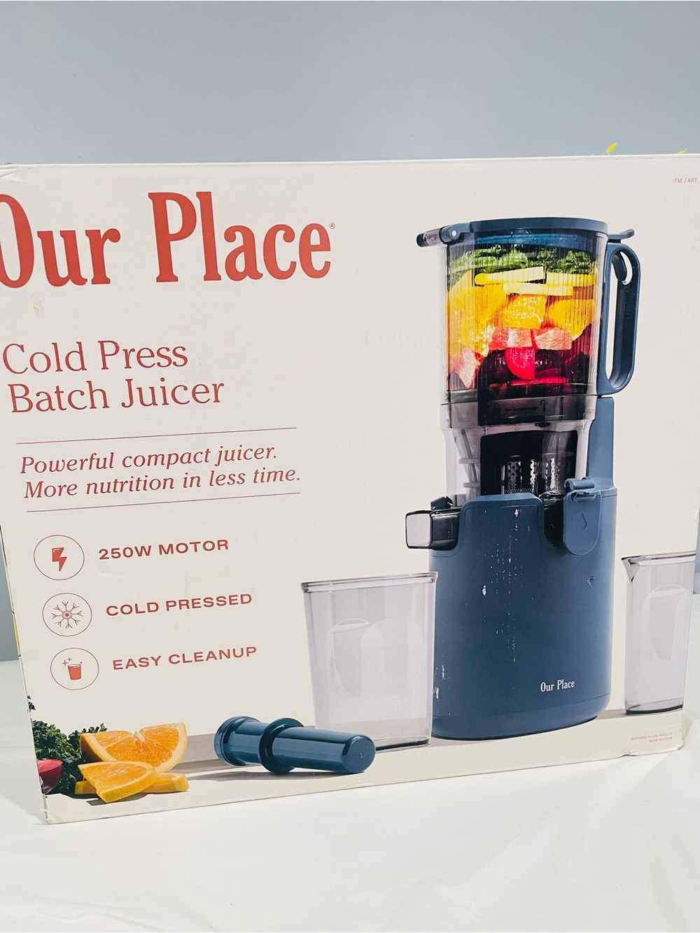 Our Place Cold Press Batch Juicer — Deep Blue